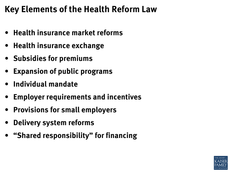 Key Elements of the Health Reform Law