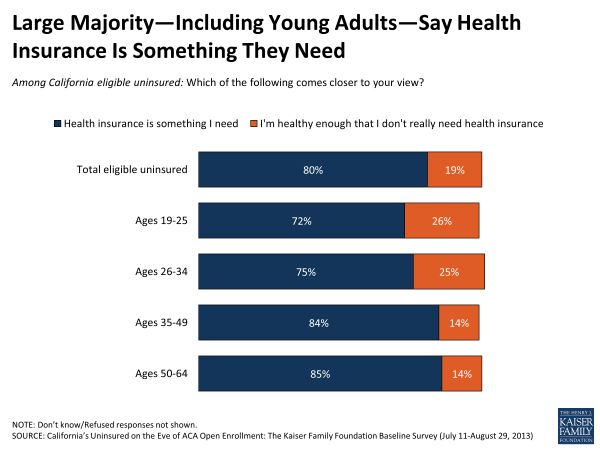 Large Majority - Including Young Adults - Say Health Insurance Is Something They Need