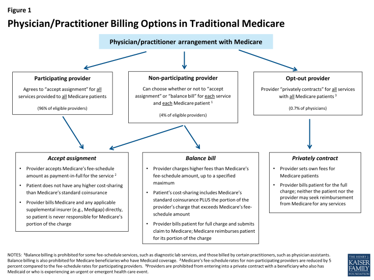Figure 1: Physician/Practitioner Billing Options in Traditional Medicare