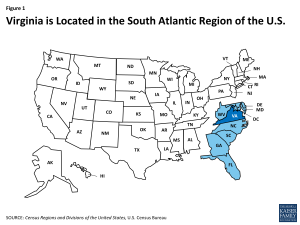 Virginia is Located in the South Atlantic Region of the U.S.