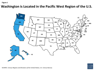 Figure 1: Washington is Located in the Pacific West Region of the U.S.