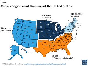 Figure 1: Census Regions and Divisions of the United States