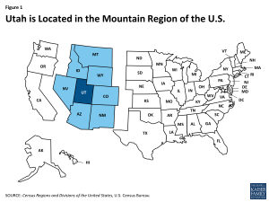 Figure 1: Utah is Located in the Mountain Region of the U.S.