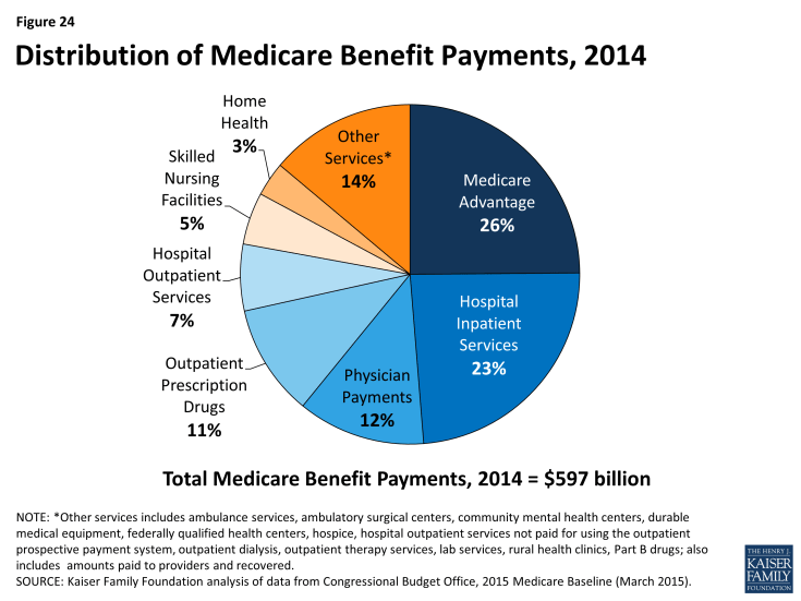 Figure 24: Distribution of Medicare Benefit Payments, 2014