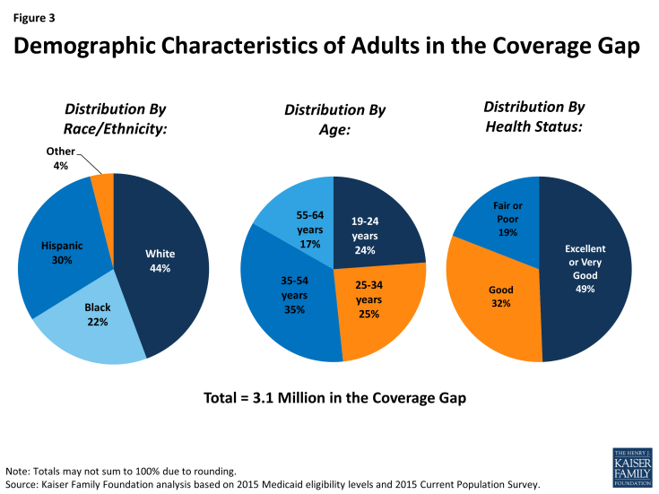 Figure 3: Demographic Characteristics of Adults in the Coverage Gap