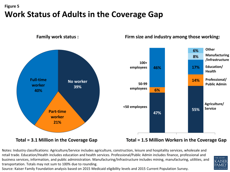 Figure 5: Work Status of Adults in the Coverage Gap