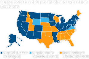 current status of state medicaid expansion map 1 12 2016 - Current Status Of State Medicaid Expansion Map 1 12 2016