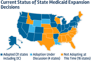 current status of state medicaid expansion map bge - Current Status Of State Medicaid Expansion Map Bge 