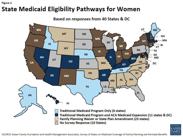 Figure 1: State Medicaid Eligibility Pathways for Women 