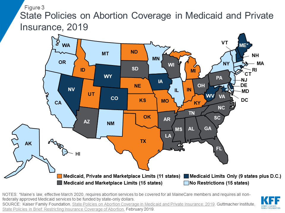 Coverage for Abortion Services in Medicaid, Marketplace Plans and