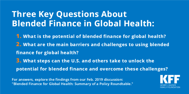 Blended Finance For Global Health Summary Of A Policy Roundtable Kff