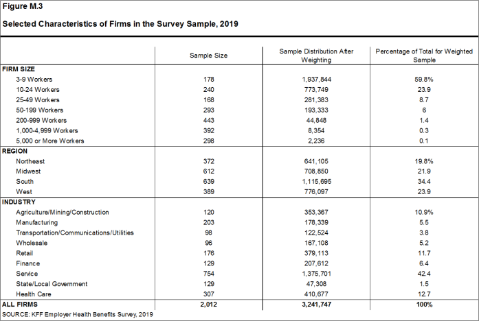 Figure M.3: Selected Characteristics of Firms in the Survey Sample, 2019