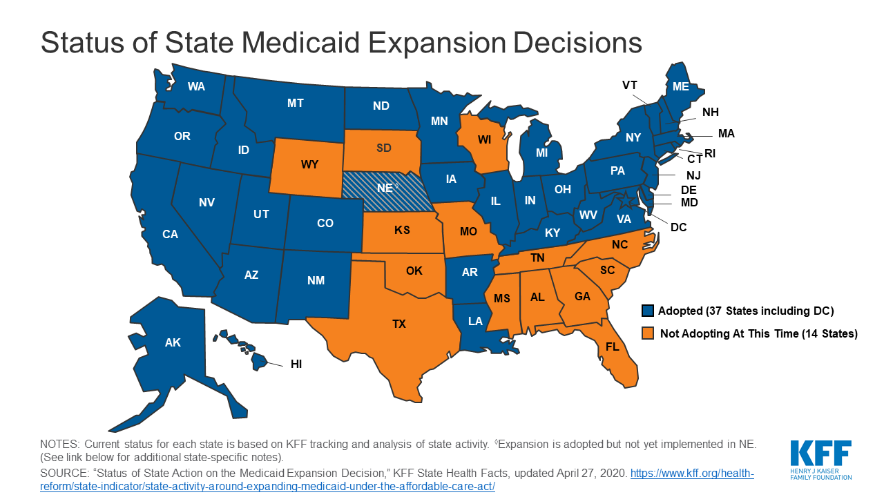 Status of State Medicaid Expansion Decisions Interactive Map The Henry J. Kaiser Family
