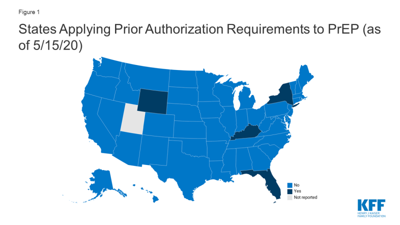 Map of States Applying Prior Authorization Requirements to PrEP (as of 5/15/20)