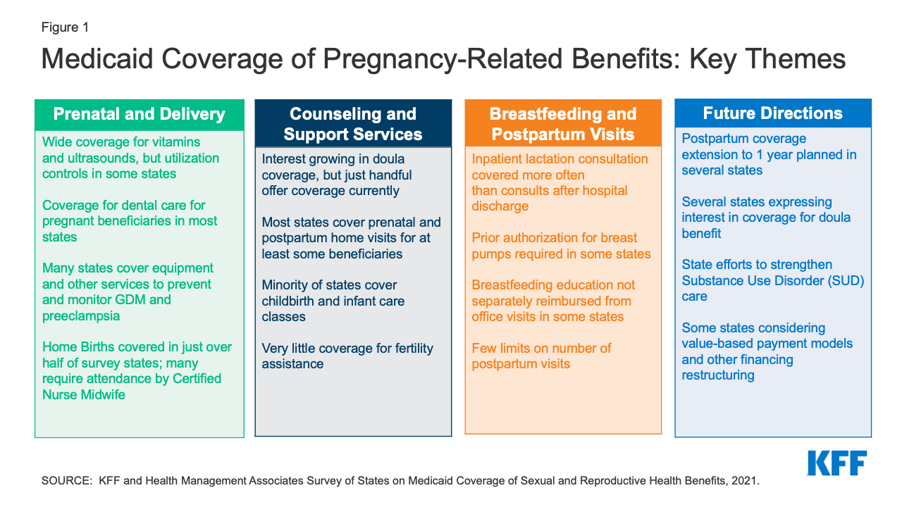 Medicaid Coverage of Pregnancy-Related Services: Findings from a 2021 State  Survey - Key Findings - 9936