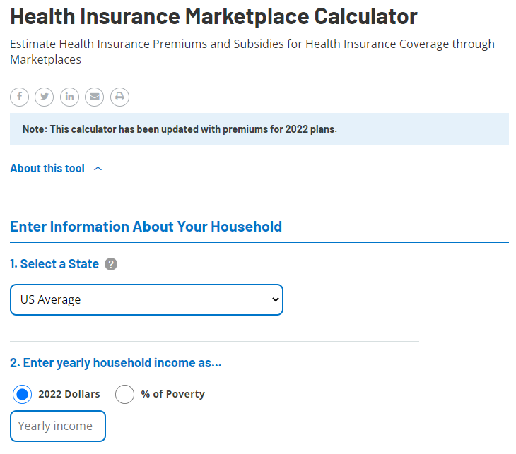 Health Insurance Marketplace Calculator KFF