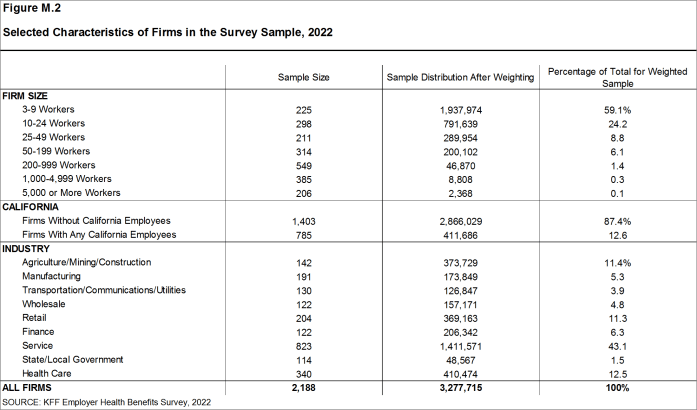 Figure M.2: Selected Characteristics of Firms in the Survey Sample, 2022