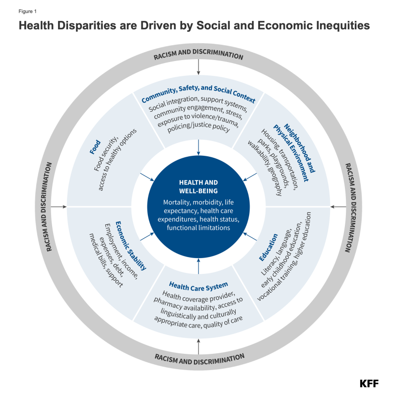 Figure 1: Health Disparities are Driven by Social and Economic Inequities