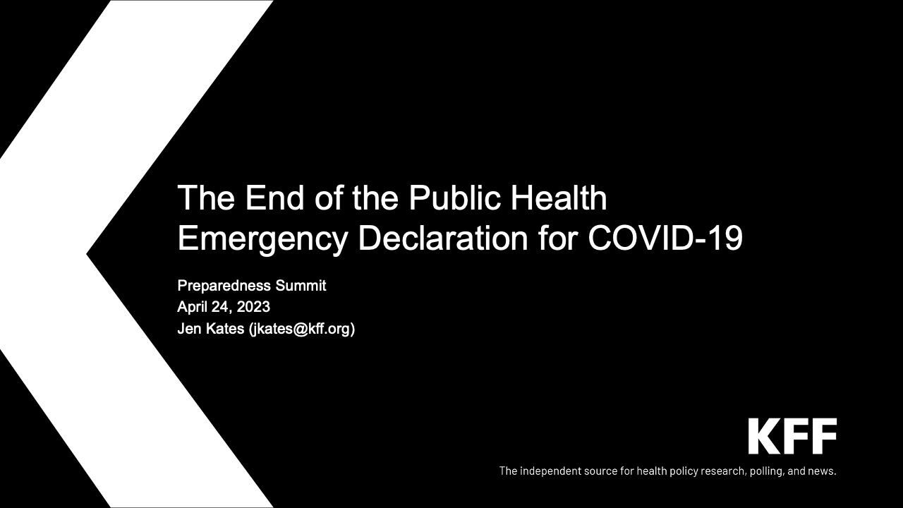 The End of the Public Health Emergency Declaration for COVID-19 - Slide 1