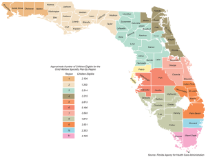 Regional Breakdown Of Florida Children Eligible For New Managed Care Plan