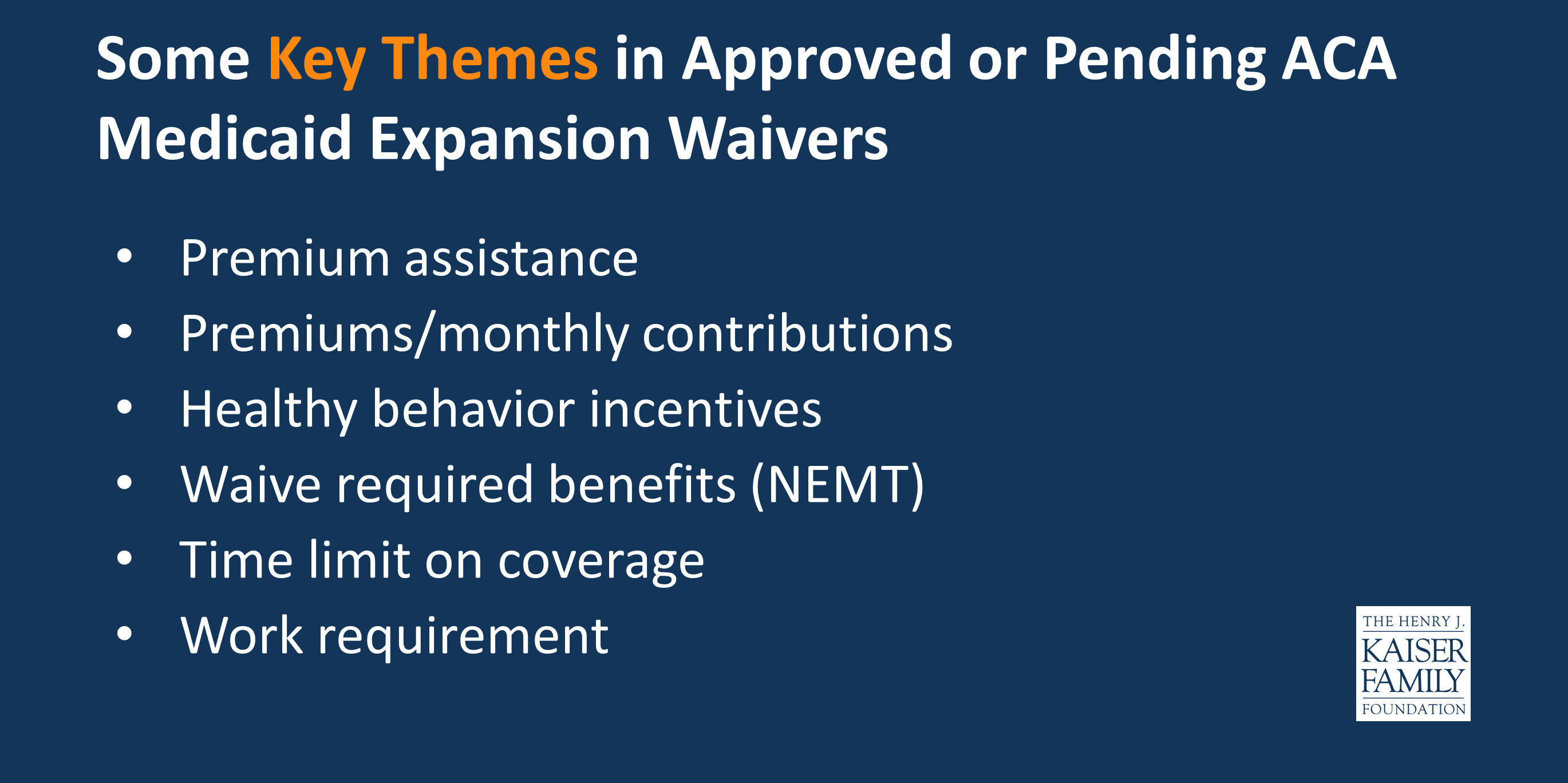 The ACA and Medicaid Expansion Waivers | KFF