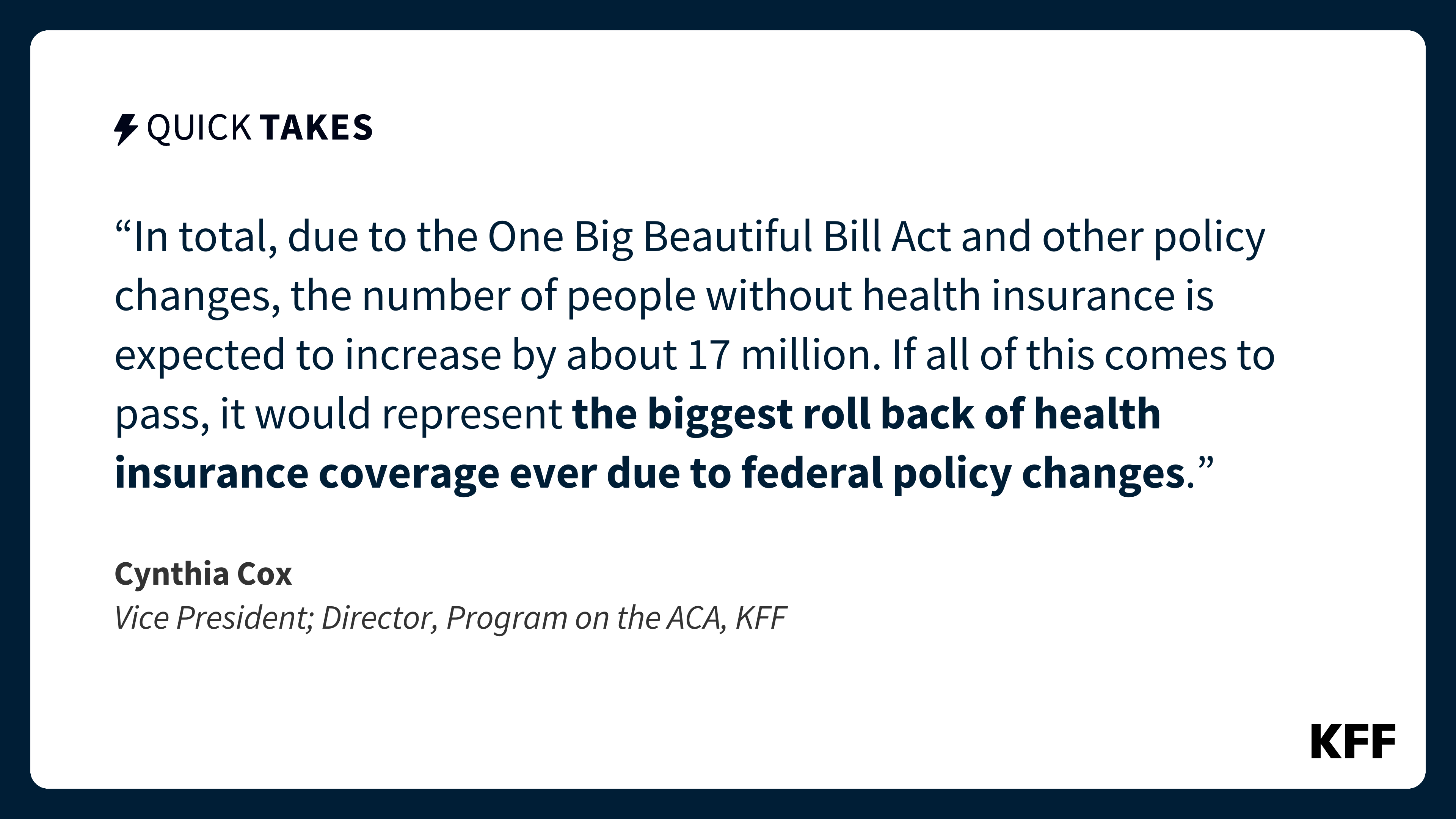 About 17 Million More People Could be Uninsured due to the Big ...