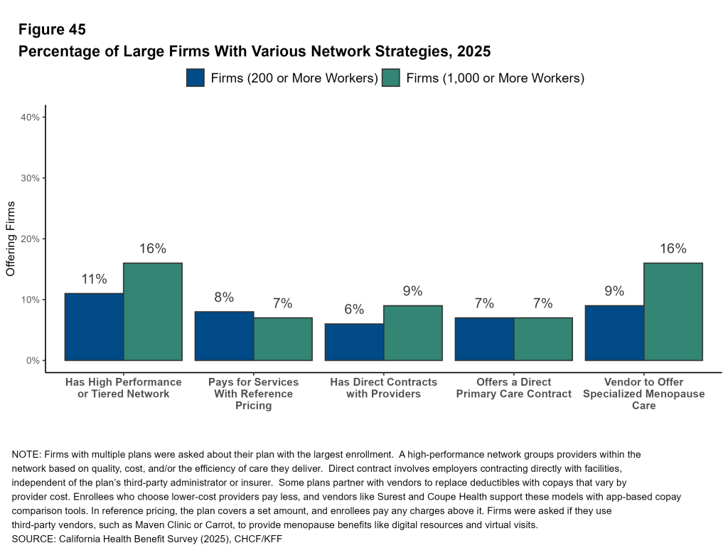 Figure 45: Percentage of Large Firms With Various Network Strategies, 2025
