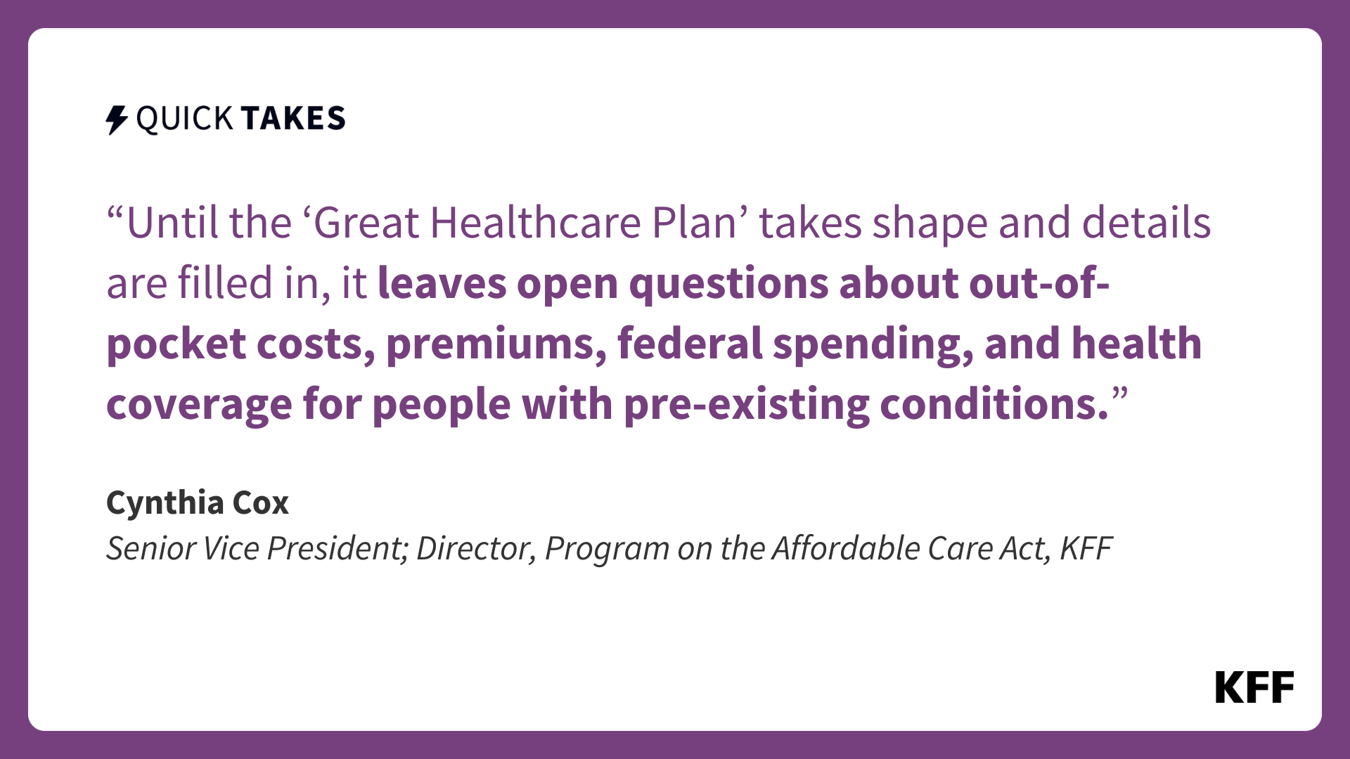 The ‘Great Healthcare Plan’ Leaves Open Questions for People with Pre-existing Conditions