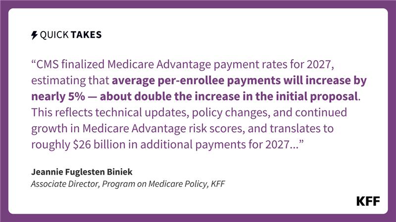Medicare Advantage Insurers Will See Higher Payments as CMS Backs Off a Key Payment Update