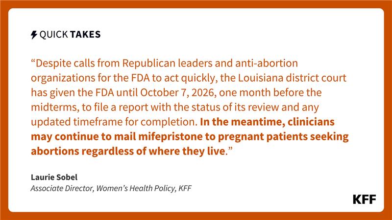 kff.org - The Latest on Medication Abortion Access: The Court Awaits the FDA Review
