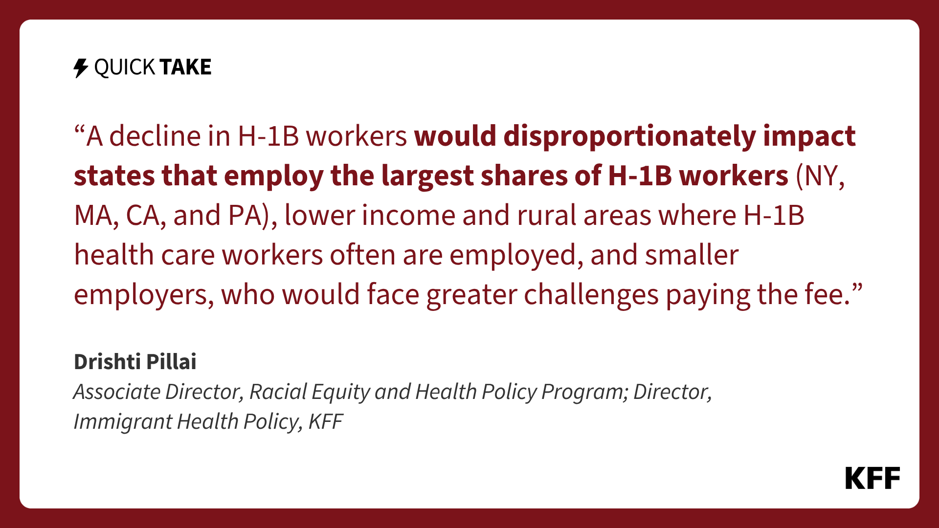 The Trump Administration's Proposed $103,265 Fee for H-1B Visas Could Affect the Health Care Workforce