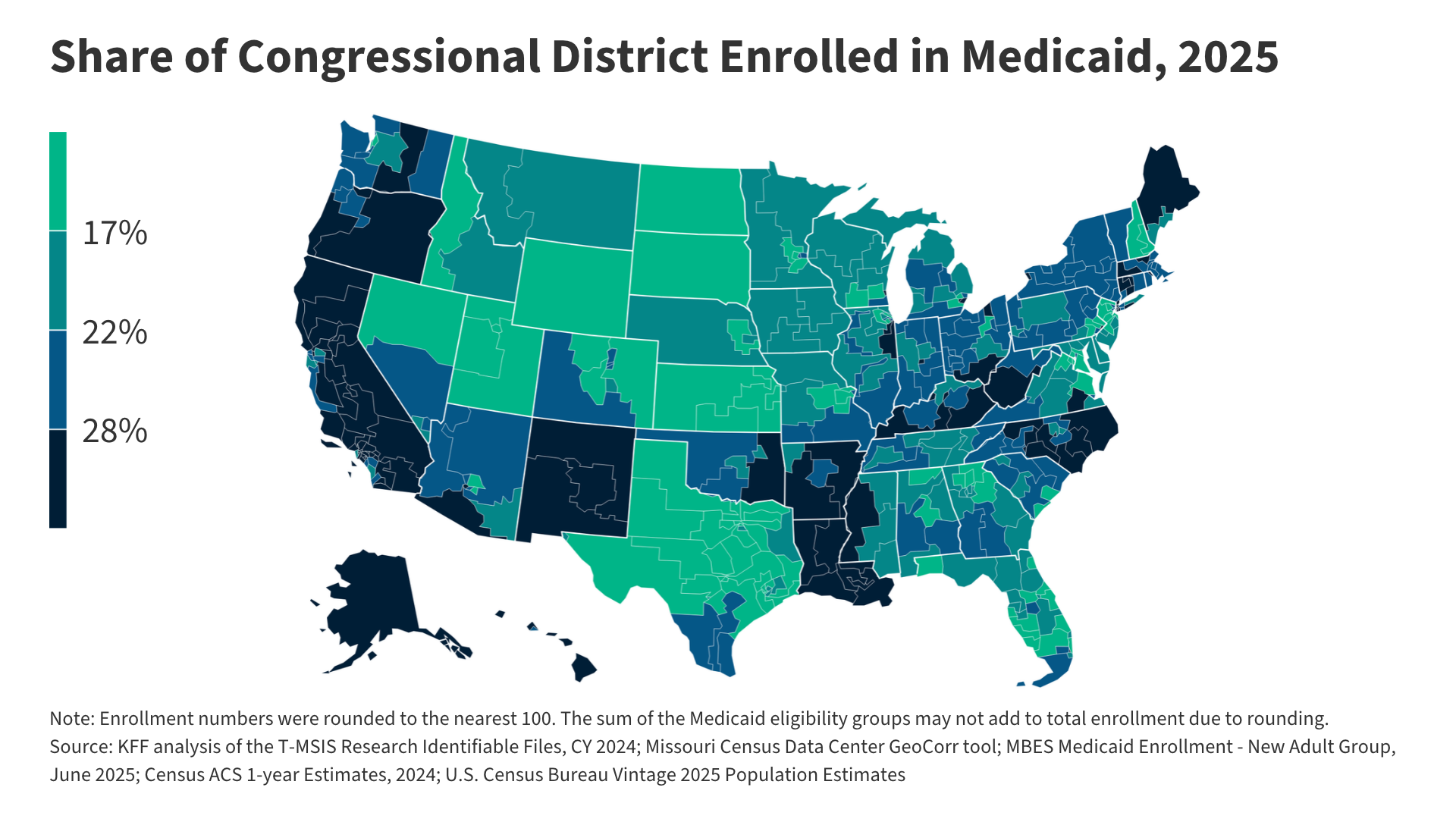 Congressional District Interactive Map: Medicaid Enrollment by Eligibility Group